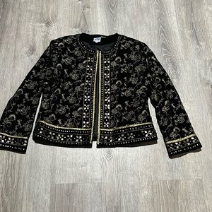 DG2 by vs Diane Gilman Velvet Jacket